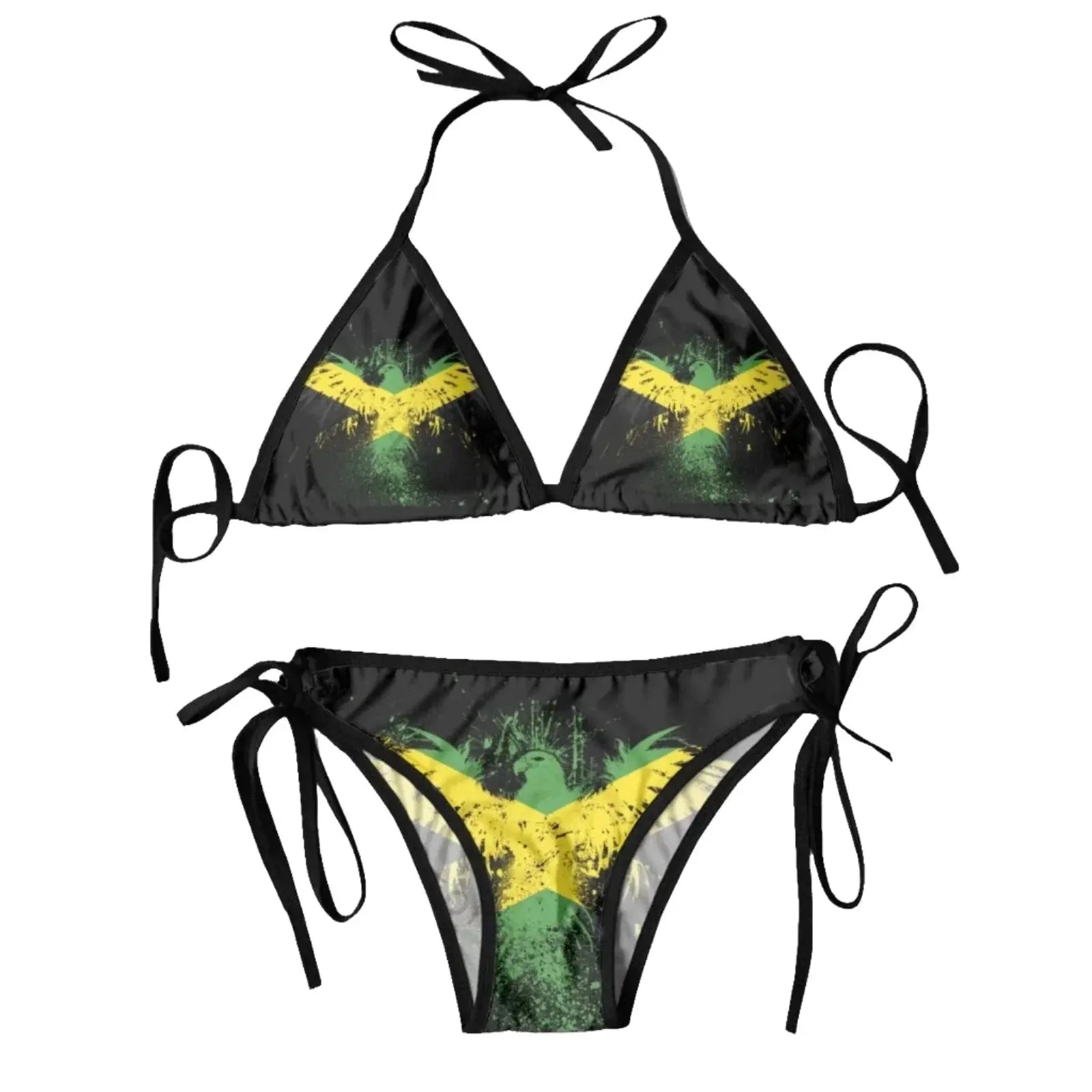 Jamaican Flag Two Piece Swimsuit for Confident Women - Love Salve